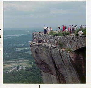 Tourists atop Rock City (July 1975)