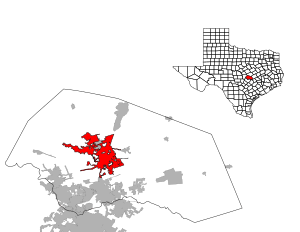 Location of Georgetown, Texas