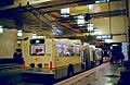 Breda dual-mode bus at Westlake station in Downtown Seattle Transit Tunnel, 9-17-1990