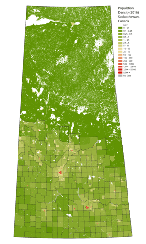 Canada Saskatchewan Density 2016