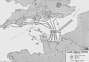 D-day allied assault routes