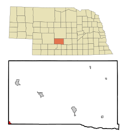 Location of Farnam, Nebraska