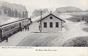 Gales Ferry station postcard