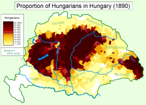 Hungarians in Hungary (1890)