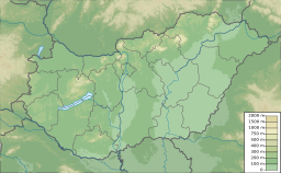 Location of Lake Balaton in Hungary.