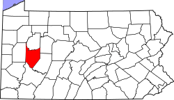 Map of Armstrong County, Pennsylvania
