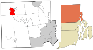Location in Providence County, Rhode Island