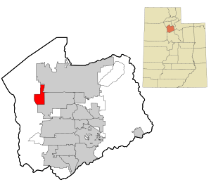 Location of Magna within Salt Lake County and theState of Utah.