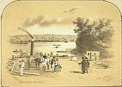 Steam ferry north shore Sydney 1856