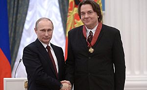 Vladimir Putin and Konstantin Ernst 24 March 2014