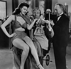 Yvonne De Carlo and Maxie Rosenbloom in Harvard, Here I Come