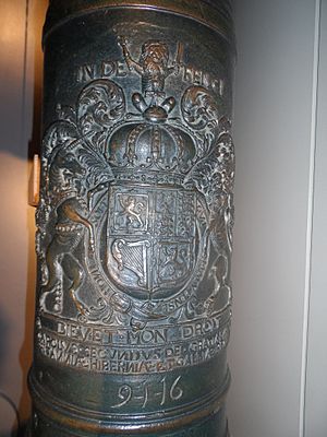 Cannon with Scottish arms