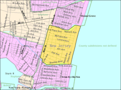Census Bureau map of Bradley Beach, New Jersey