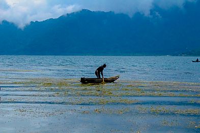 Fisherman on Lake Atitlán, Guatemala