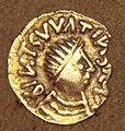 Frankish gold Tremissis imitation of Bizantine Tremissis mid 500s