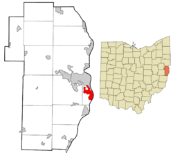 Location of Mingo Junction in Jefferson County and the state of Ohio