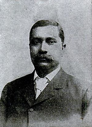 African-American man with moustache