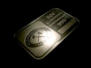 Johnson Matthey 500 grammes silver bullion