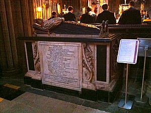 Memorial to John Hacket in Lichfield Cathedral