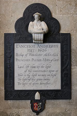 Memorial to Lancelot Andrewes in Winchester Cathedral