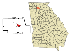 Location in Pickens County and the state of Georgia