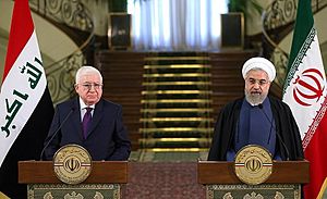 President Rouhani with Iraqi President Fuad Masum in Saadabad Palace 4
