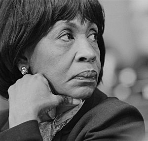 Representative Maxine Waters during a Judiciary Committee hearing related to the impeachment of President Bill Clinton (1)