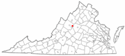 Location of Dooms, Virginia