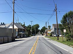 Looking south on Main Street in Lineboro, Maryland