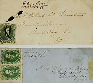 Confederate mail in West Virginia
