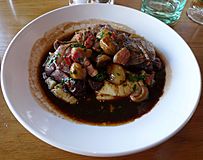 Coq au vin at The Swan at the Globe, London