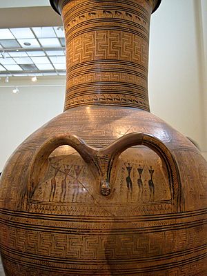 Dipylon amphora detail