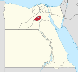 Faiyum Governorate on the map of Egypt