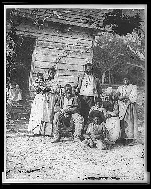 Family of African American slaves on Smith's Plantation Beaufort South Carolina.jpg