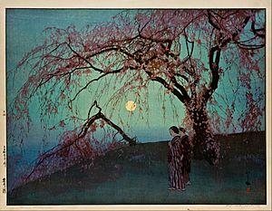 Hiroshi Yoshida - Kumoi-Zakura (Kumoi Cherry Trees) - Google Art Project