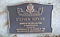 Hopkins.Stephen.grave plaque.No Bur Gnd.20110722