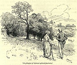 Illustration by Hugh Thomson (1860-1920) of the 1891 reissue of Cranford by Gaskell - 64