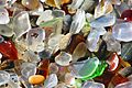 Sea glass at Glass Beach in California (closeup) - 2016