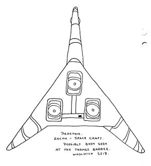 Sketch of 'spacecraft' seen near Woolwich