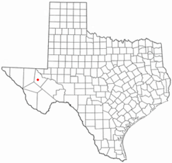 Location of Toyah, Texas