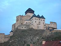 Trenčín castle above the city
