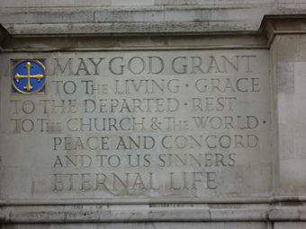Westminster Abbey wall inscription