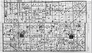 1858 Platt Map, Dover Township, Fulton County, Ohio