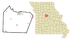 Location of Wooldridge, Missouri