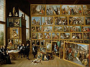 David Teniers the Younger - Archduke Leopold William in his Gallery at Brussels - Google Art Project