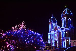 Church of Tibasosa with Christmas
