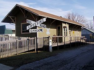 Former Pittsburgh, Cincinnati, Chicago and St. Louis Railroad station in Hebron