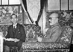 Hideki Tōjō and Nobusuke Kishi in 1943