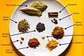 Indian spices with labels (garam masala components) (49684333301)