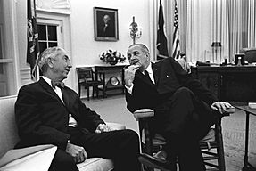 LBJ with Tom Clark Oval Office